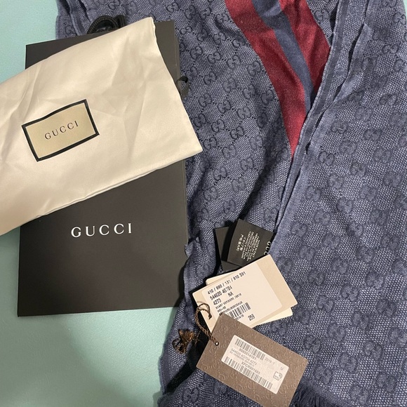 Gucci Accessories - NWT Gucci Scarf with duster and shopping bags